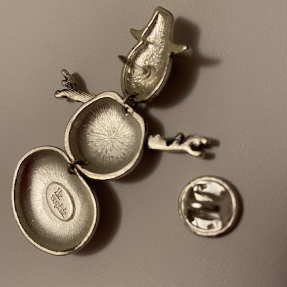 LIA SOPHIA Dangling Snowman pin - Picture 3 of 6